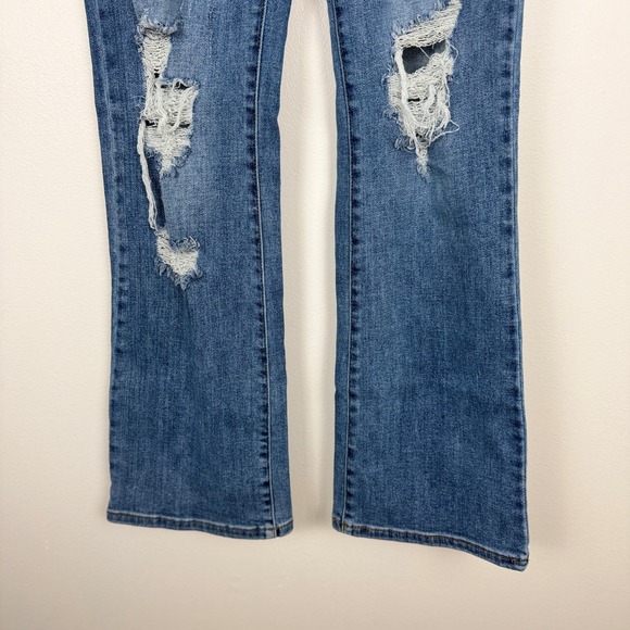 Judy‎ Blue Into The Unknown Women Jean Bootcut Distressed Denim Medium Wash 9/29 - Picture 12 of 14